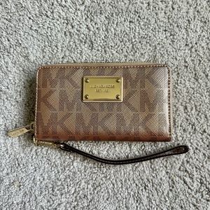 Michael Kors MK Rose Gold Wristlet Wallet
